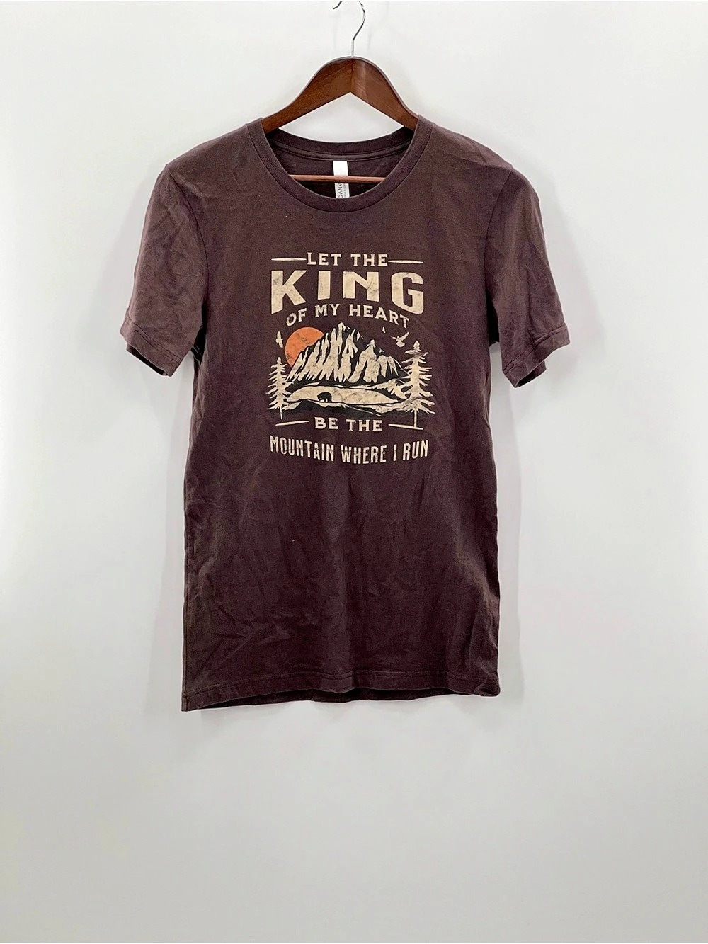 555 Canvas Bella + Canvas Mountain Graphic Tee Brown Small